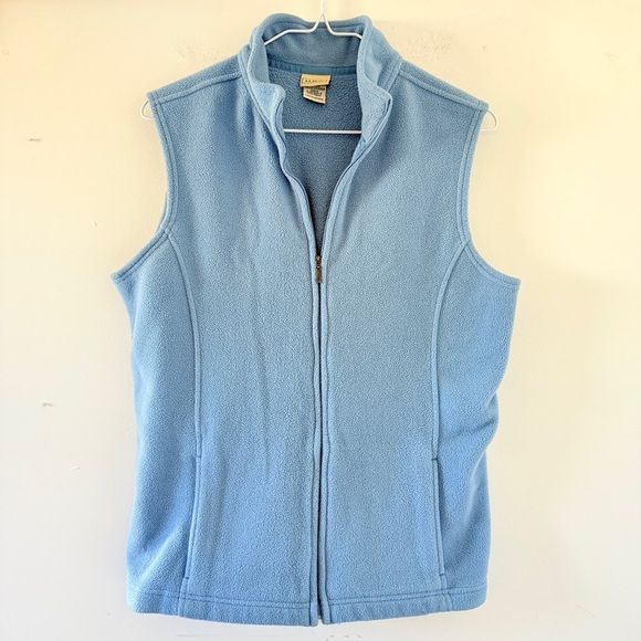 Lands' End Jackets & Blazers - L.L. Bean Light Blue Zip Fleece Vest Classic Outdoor Layer M